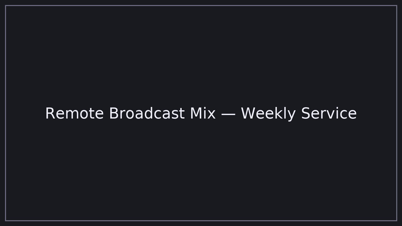 Mix console and livestream monitors